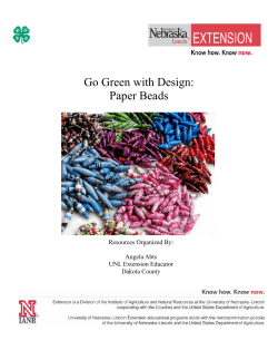 Go Green with Design: Paper Beads - Nebraska 4-H
