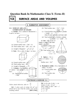 surface areas and volumes