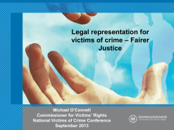 Powerpoint Title - Commissioner for Victims` Rights