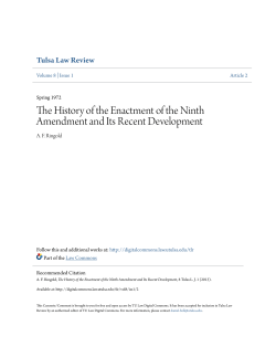 The History of the Enactment of the Ninth Amendment and Its Recent
