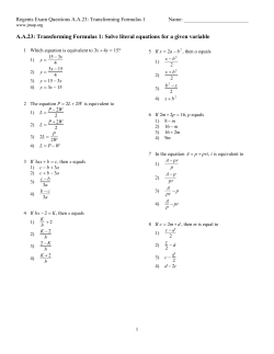 ExamView - AA23.TransformingFormulas1.tst