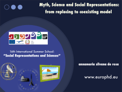 Myth, Science and Social Representations