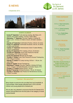 E-NEWS - St Clement and St James