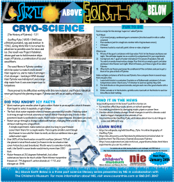 ABOVE crYO-scIENcE