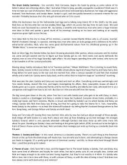 The Great Gatsby Summary - Our narrator, Nick Carraway, begins