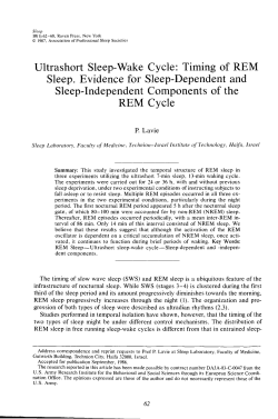 Ultrashort Sleep-Wake Cycle: Timing of REM Sleep. Evidence for