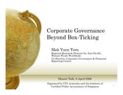 Corporate Governance Beyond Box-Ticking