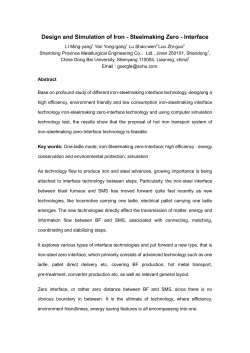 Design and Simulation of Iron - Steelmaking Zero