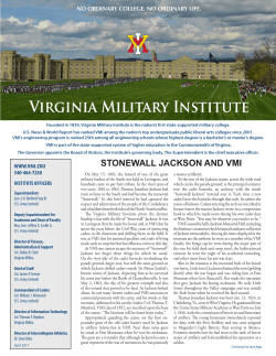 Stonewall Jackson Fact Sheet