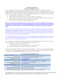 4 YEAR FLIGHT PLAN: BA in Spanish (Heritage Track) FAU is