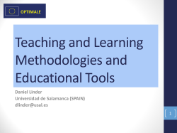 Teaching and Learning Methodologies and Educational Tools