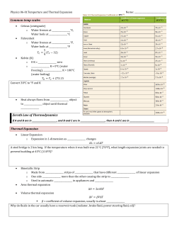 Physics 06-01Temperture and Thermal Expansion