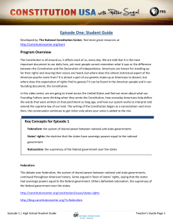 Episode One: Student Guide