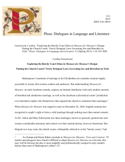 Plaza: Dialogues in Language and Literature