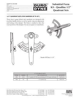 1/2" Quadrant Set Submittal Form