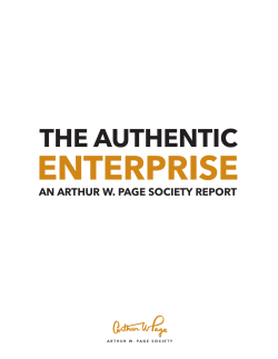 The Authentic Enterprise