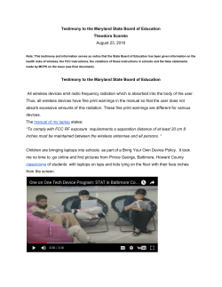 Testimony to the Maryland State Board of Education Theodora