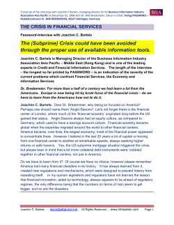 (Subprime) Crisis could have been avoided through the proper use