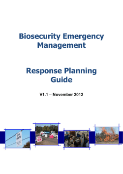 Biosecurity Emergency Management Response Planning Guide