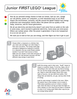 Challenge document - Junior First Lego League