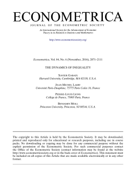 The Dynamics of Inequality