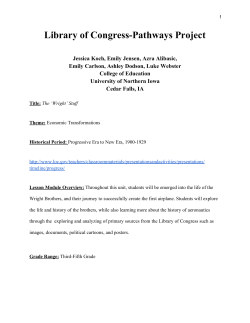 The Wright Brothers - University of Northern Iowa