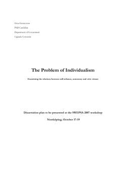 The Problem of Individualism