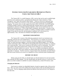 instructions for establishing reference points using the topcon gr-3