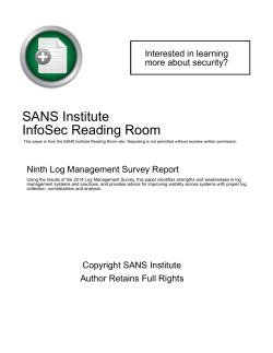 Ninth Log Management Survey Report