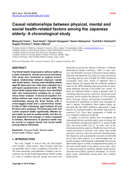 Causal relationships between physical, mental and social health