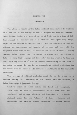 CHAPTER VIn CONCLUSION The advent of Gandhi