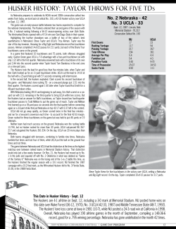 taylor throws for five tds husker history: taylor throws