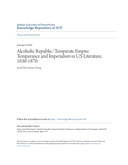 Temperance and Imperialism in US Literature, 1830-1870
