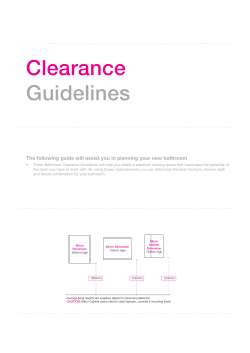 Clearance Guidelines - St Michel Bathroomware