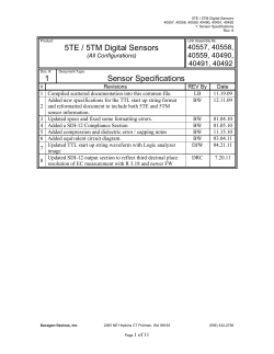 5TE / 5TM Digital Sensors 1 Sensor Specifications - Decagon SDI-12