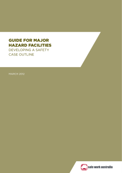 GUIde for major Hazard facIlItIes