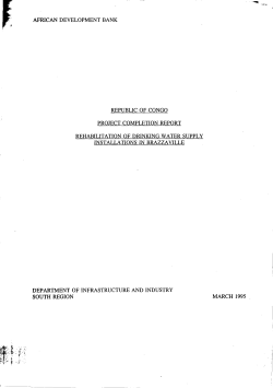 Republic of Congo - Rehabilitation of Drinking Water Supply