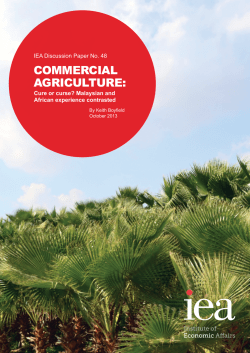 commercial agriculture - Institute of Economic Affairs