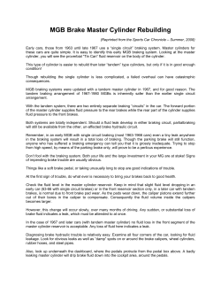 MGB Brake Master Cylinder Rebuilding