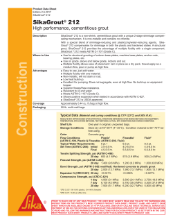 SikaGrout 212 - Sika Corporation