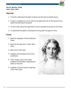Harriet Beecher Stowe Uncle Tom`s Cabin