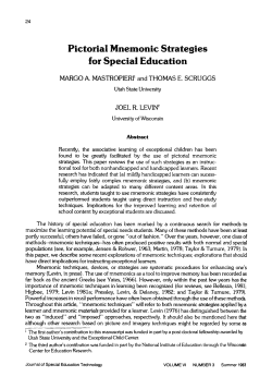 Pictorial Mnemonic Strategies for Special Education