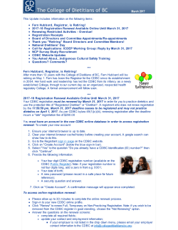 This Update includes information on the following items: Fern