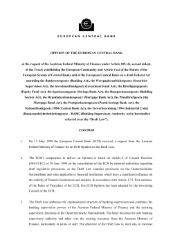 Opinion on Banking supervisory authority (CON/99/05)