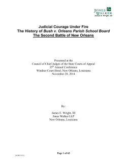 Judicial Courage Under Fire The History of Bush v. Orleans Parish