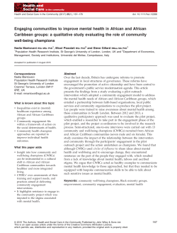 Engaging communities to improve mental health in African and