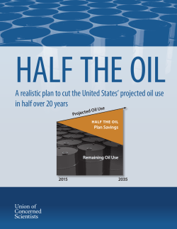 The Half the Oil Plan - Union of Concerned Scientists