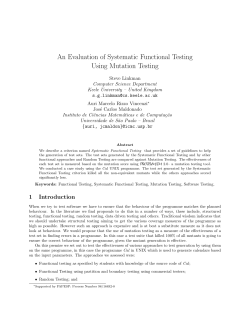 An Evaluation of Systematic Functional Testing Using Mutation Testing