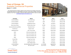 Town of Orange, VA Available Commercial Properties