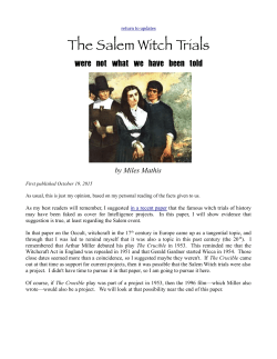 The Salem Witch Trials